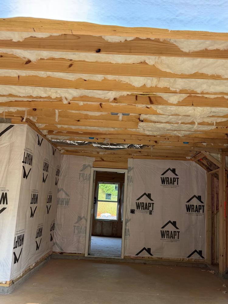 Insulation installed on an IRC Homes job