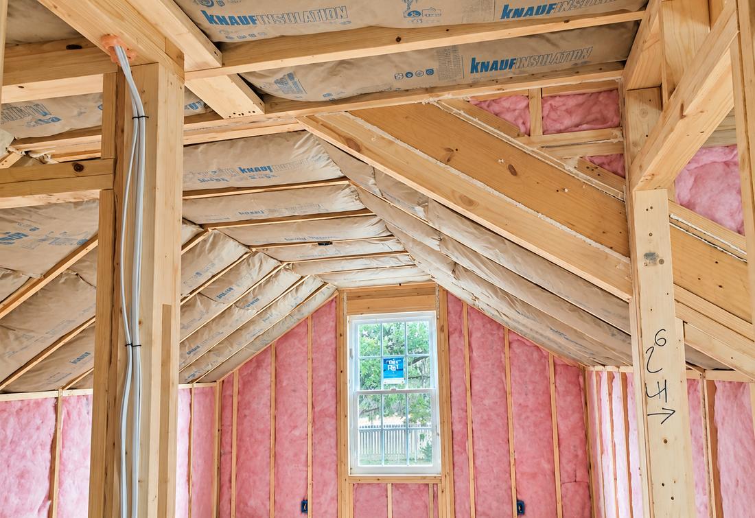 Insulation installed on an IRC Homes job